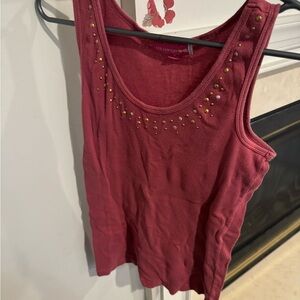 Liz Lange Maternity for Target, ribbed tank top, pink, medium